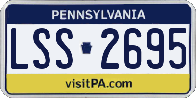 PA license plate LSS2695