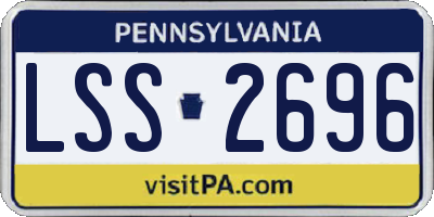 PA license plate LSS2696