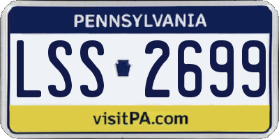 PA license plate LSS2699