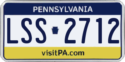 PA license plate LSS2712