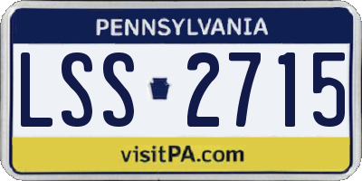 PA license plate LSS2715