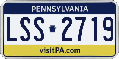 PA license plate LSS2719