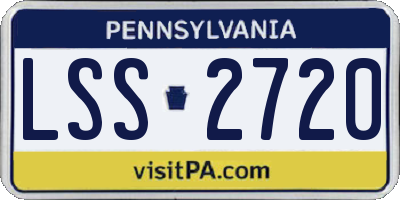 PA license plate LSS2720
