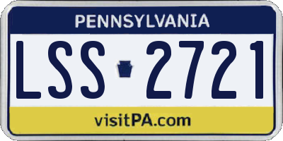 PA license plate LSS2721
