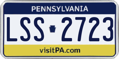 PA license plate LSS2723
