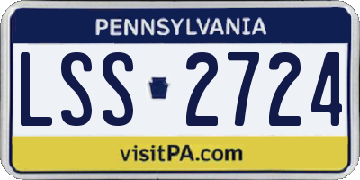 PA license plate LSS2724