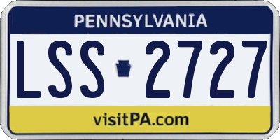 PA license plate LSS2727