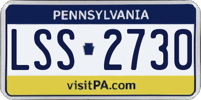 PA license plate LSS2730