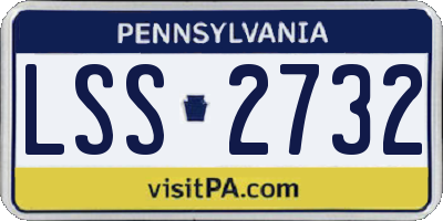 PA license plate LSS2732