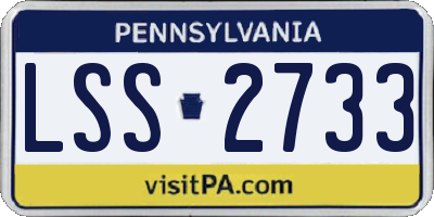 PA license plate LSS2733