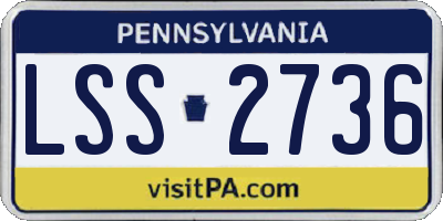 PA license plate LSS2736