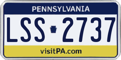 PA license plate LSS2737