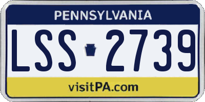 PA license plate LSS2739