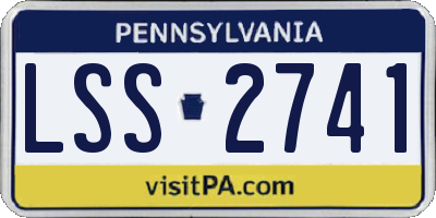 PA license plate LSS2741