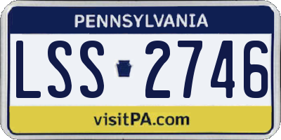 PA license plate LSS2746