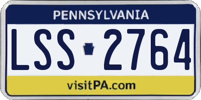 PA license plate LSS2764