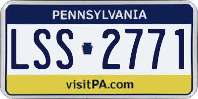 PA license plate LSS2771