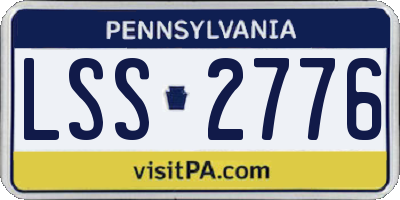 PA license plate LSS2776