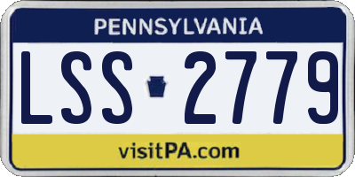 PA license plate LSS2779