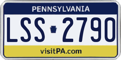 PA license plate LSS2790