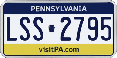 PA license plate LSS2795