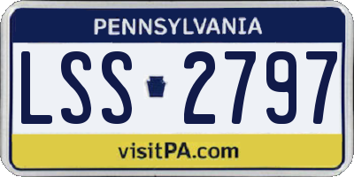 PA license plate LSS2797