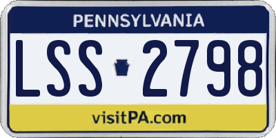 PA license plate LSS2798
