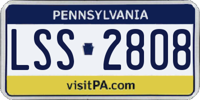 PA license plate LSS2808