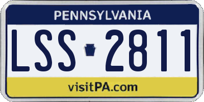 PA license plate LSS2811