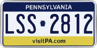 PA license plate LSS2812