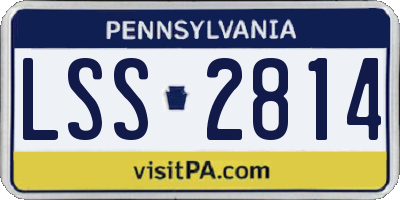 PA license plate LSS2814