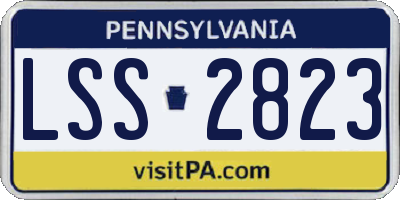 PA license plate LSS2823