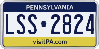 PA license plate LSS2824