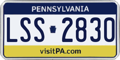 PA license plate LSS2830