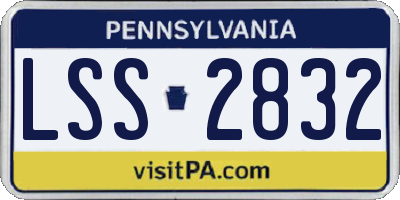 PA license plate LSS2832