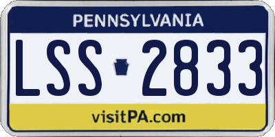 PA license plate LSS2833
