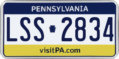 PA license plate LSS2834