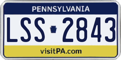 PA license plate LSS2843
