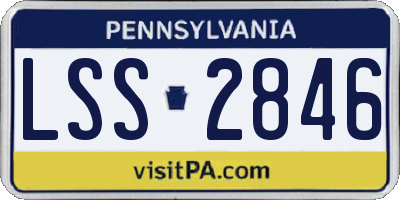 PA license plate LSS2846