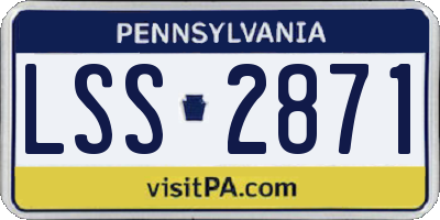 PA license plate LSS2871