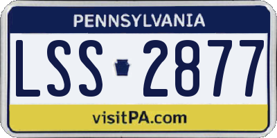 PA license plate LSS2877