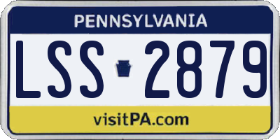 PA license plate LSS2879