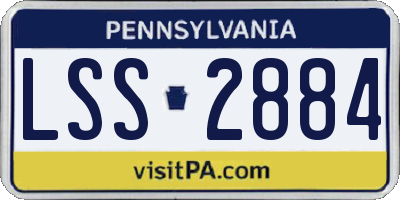 PA license plate LSS2884