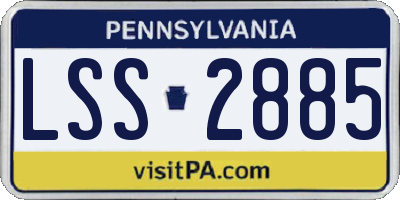 PA license plate LSS2885