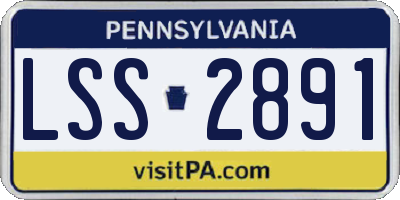 PA license plate LSS2891