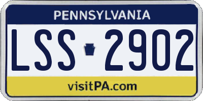 PA license plate LSS2902