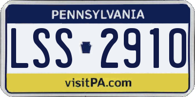 PA license plate LSS2910