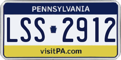 PA license plate LSS2912