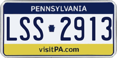 PA license plate LSS2913