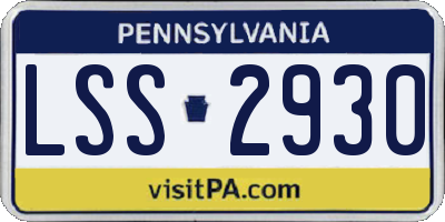 PA license plate LSS2930